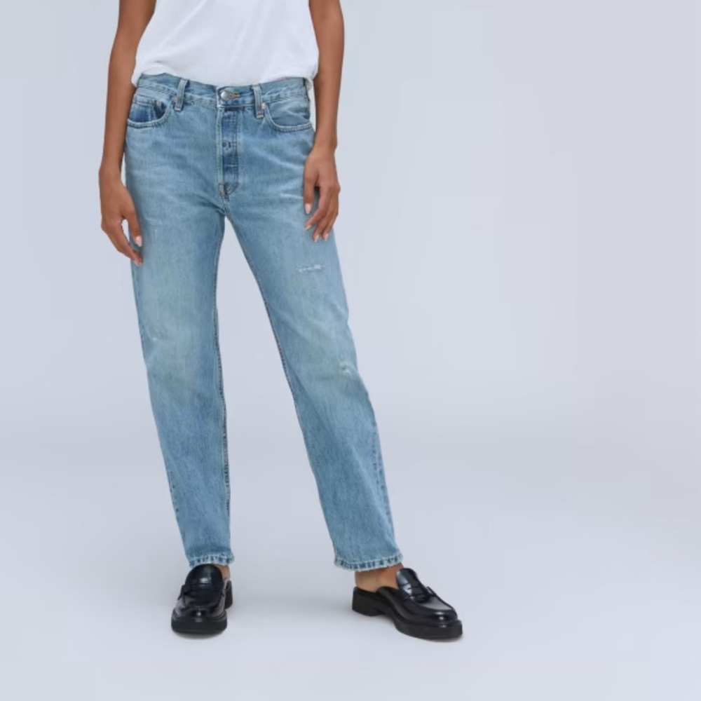 NWT | Everlane | The Rigid Slouch Jean | Broken-in-Blue | 27.5” inseam | Size 25